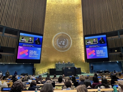 The Palestinian Working Woman Society for Development Participates in Town Hall Meeting with UN Secretary-General António Guterres and Civil Society on the occasion of the 69th session of the Commission on the Status of Women-CSW69