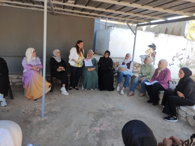 جمعية المرأة العاملة الفلسطينية للتنمية تنظم ورشتي عمل حول الصدمة النفسية والمشاركة المجتمعية والعنف المبني على النوع الاجتماعي في قريتي عراق بورين وتل – محافظة نابلس